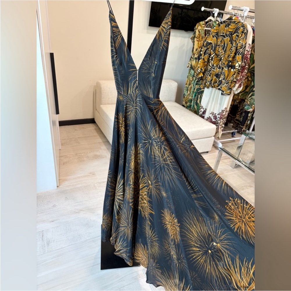 Farm Rio: Black Fireworks Sleeveless Open
Back Maxi Dress - Picture 3 of 14